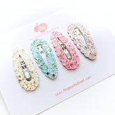 Sparkly Snap Clip Set of 4